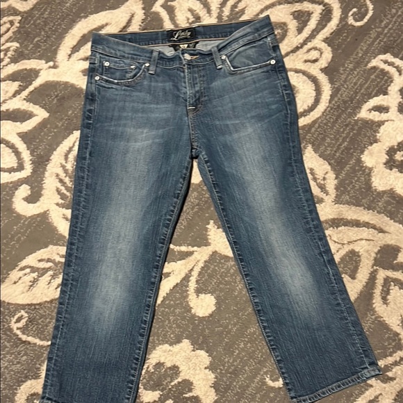 Lucky Brand Blue Straight Leg Jeans capris crop size 6 - Picture 1 of 5